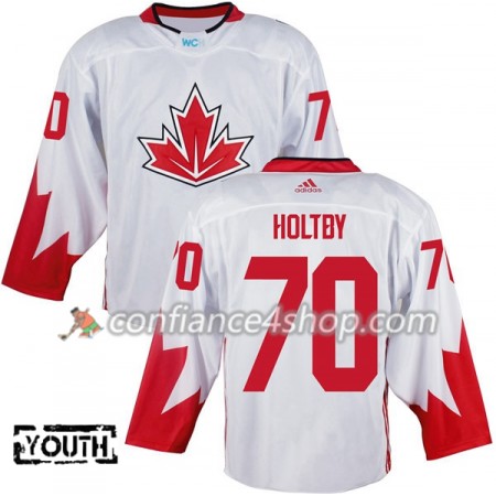 Adidas Maillot de Hockey Canada Braden Holtby 70 Coupe du monde de hockey sur glace 2016 Blanc - Enfant